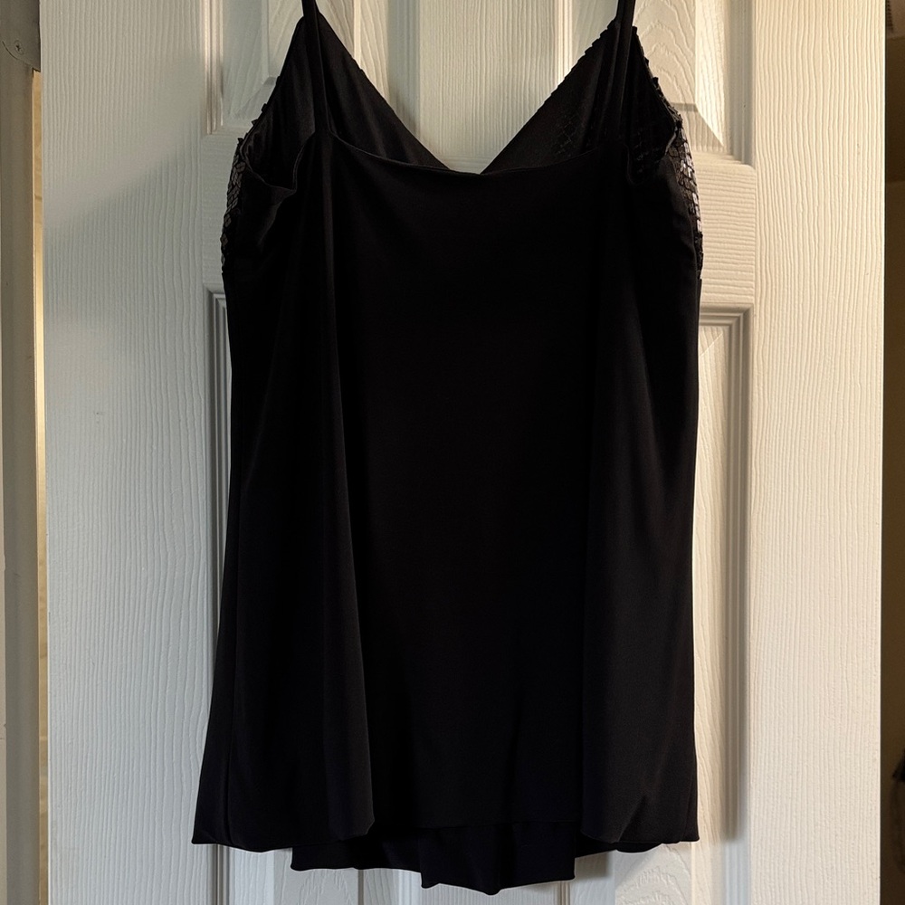 R&M Richards Black Sequin V-Neck Spaghetti Strap Camisole - Picture 4 of 5